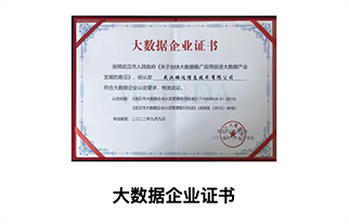 大数据企业证书